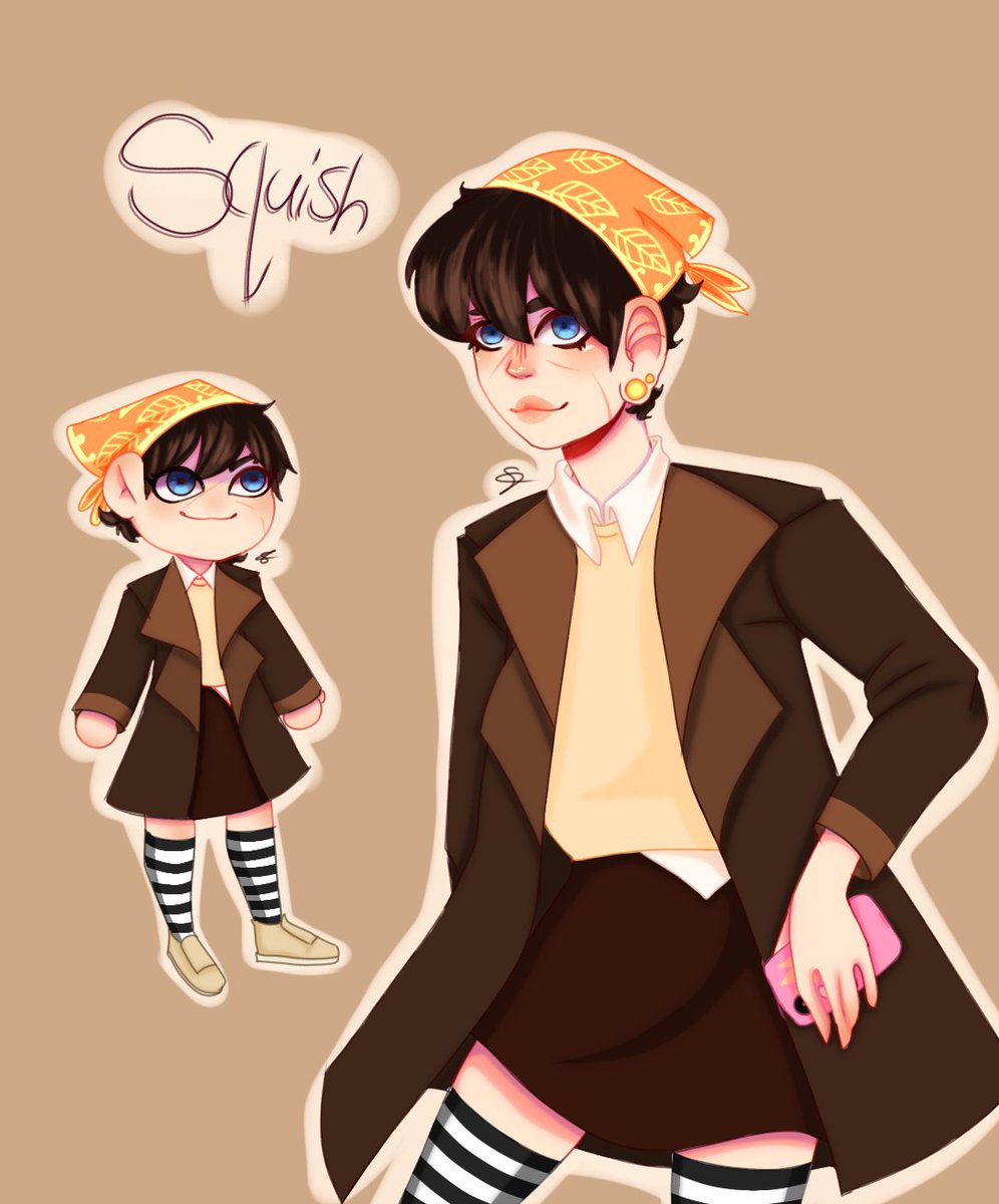 Imjustsquish's tweet photo. Drew my acnh character! I didn't realize why I liked the outfit so much till after I finished coloring #ArtistOnTwitter #digitalart #art https://t.co/jkOkoIbrym