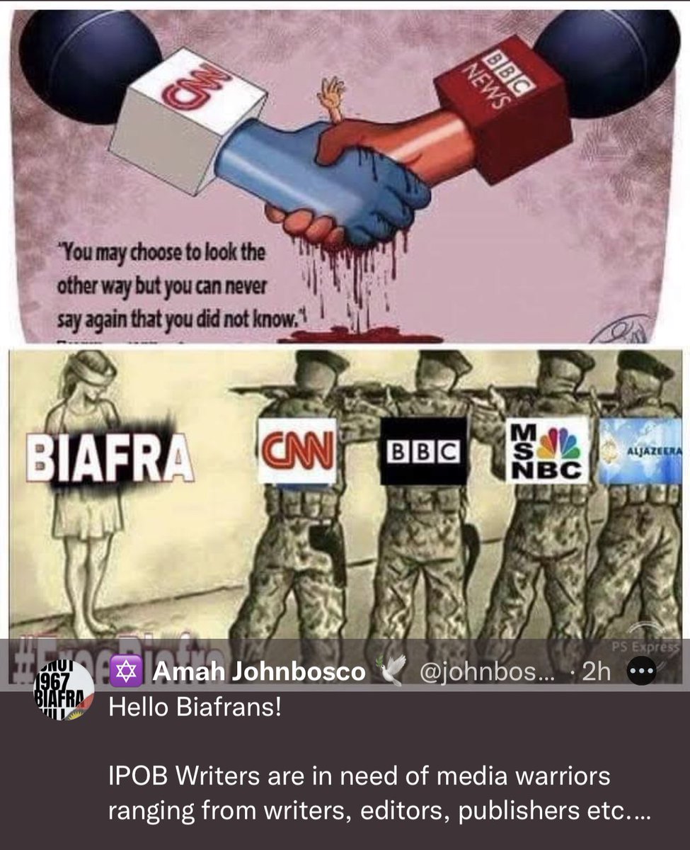 chisofreedom's tweet photo. Biafrans are? https://t.co/iUXMHXUILS