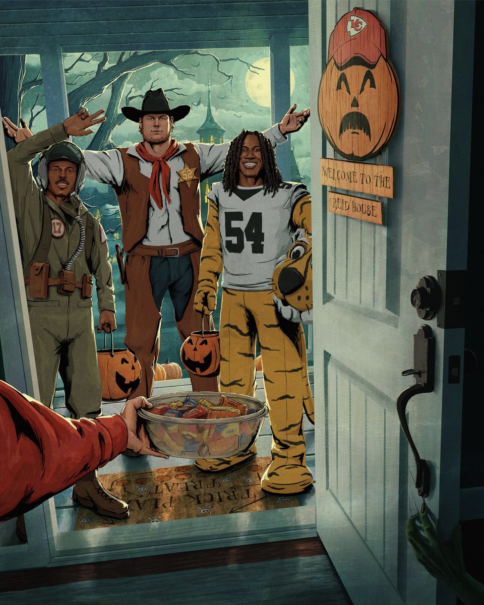 Chiefs's tweet photo. Happy Halloween, Chiefs Kingdom 🎃 https://t.co/yPziqEI5eh