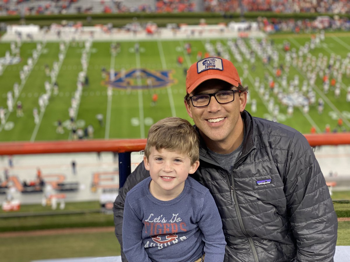 DTCutter's tweet image. First game for my big guy. 
#WarEagle