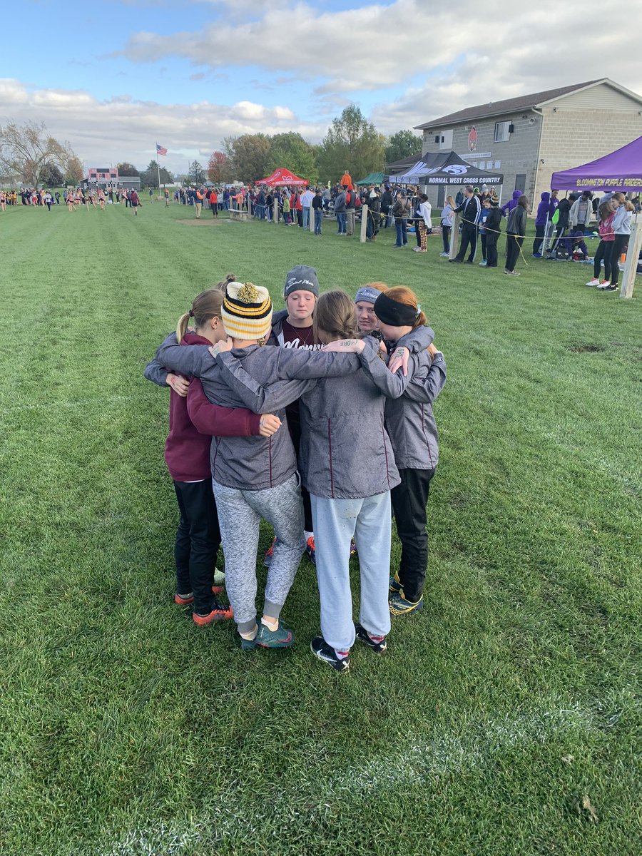 MCHSXC's tweet image. The girls team is GOING TO STATE for the first time in school history!!! So proud of how hard the girls run for each other. They earned one more week together and a chance to run at Detweiller next Saturday! #MorrisPRIDE