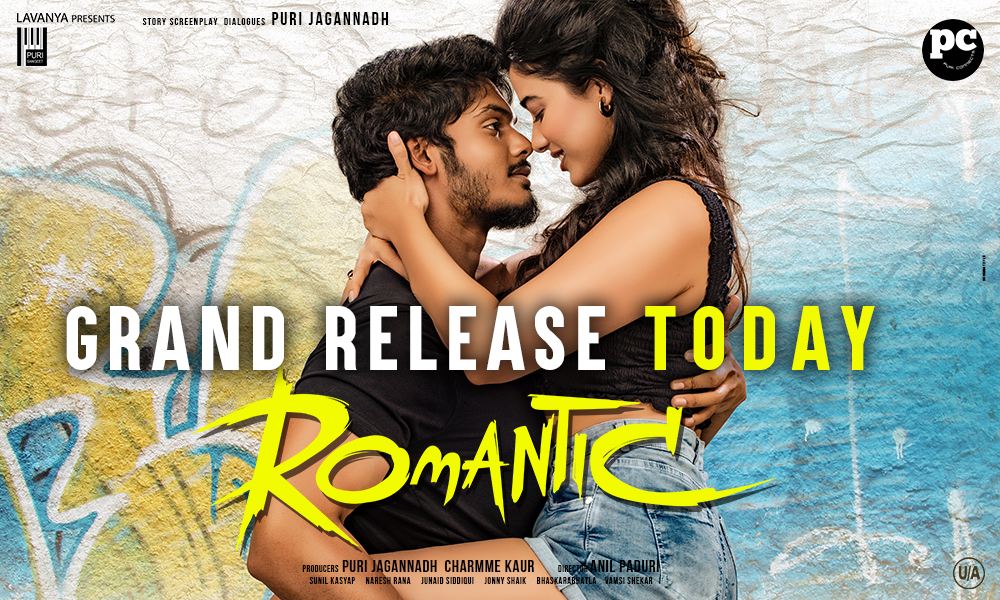 #Romantic Releasing Today in Theatres 🎬

Book Your Tickets Now & Enjoy the Love Treat only on Big Screens 🤘🤩

@ActorAkashPuri #KetikaSharma #PuriJagannadh @Charmmeofficial #AnilPaduri @PuriConnects #PCFilm 

#RomanticDay ❤️