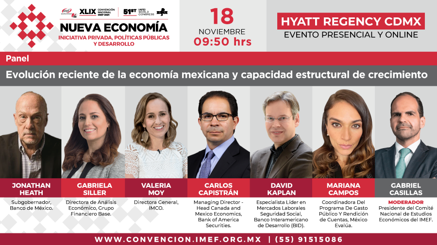 IMEFOficial's tweet photo. Este 18 de noviembre conéctate al panel donde participan @GabySillerP @ValeriaMoy @mariana_c_v @JonathanHeath54 @CCapistrn @David_S_Kaplan y @G_Casillas en la #ConvenciónIMEF 2021.

📄 Programa: https://t.co/0jMT5KwcDC

🖊️ Registro: https://t.co/kZCoXuq7ko https://t.co/ozYFBmaxkg