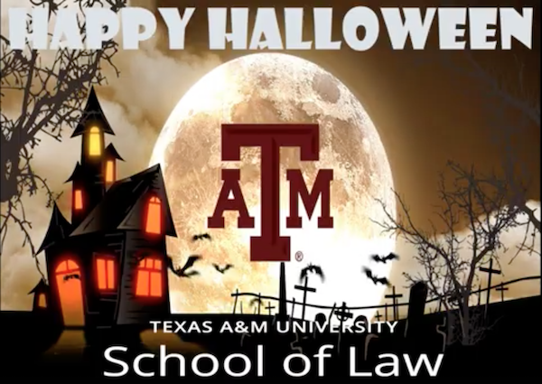 TAMULawSchool's tweet photo. HAPPY (and safe) HALLOWEEN!! 
from @TAMULawSchool

https://t.co/IaZNLkEE12

#MonstrousFun #Halloween #TAMU #LawSchool #BTHOCovid https://t.co/XuZ65KDW4I
