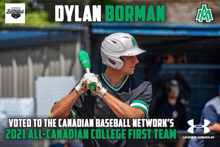 Congrats to Camrose’s Dylan Borman on a great season of @weevilsbaseball leading to a @CDNBaseballNet 2021 All-Canadian College First Team announcement!