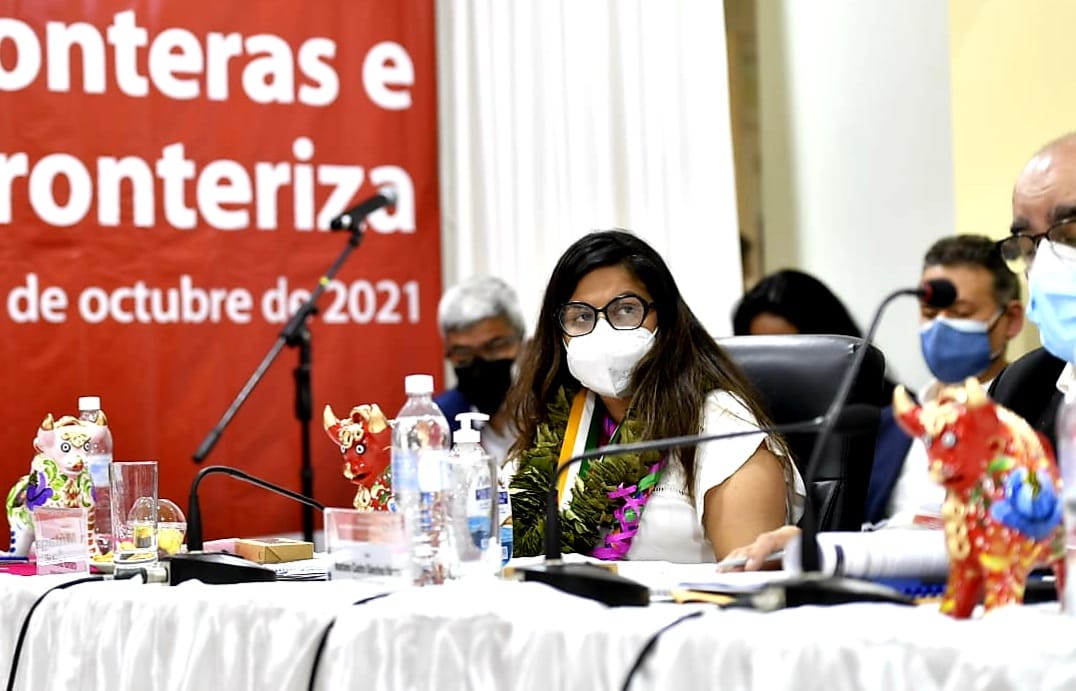 MimpPeru's tweet photo. #Hoy | La viceministra de Poblaciones Vulnerables, Lina Arenas @lina_lunera, participó en la VI sesión ordinaria del #CONADIF (Consejo Nacional de Desarrollo de Fronteriza), desarrollada hoy en la provincia de Sandia, región Puno. #MimpEnAcción https://t.co/QDF2OoEG93