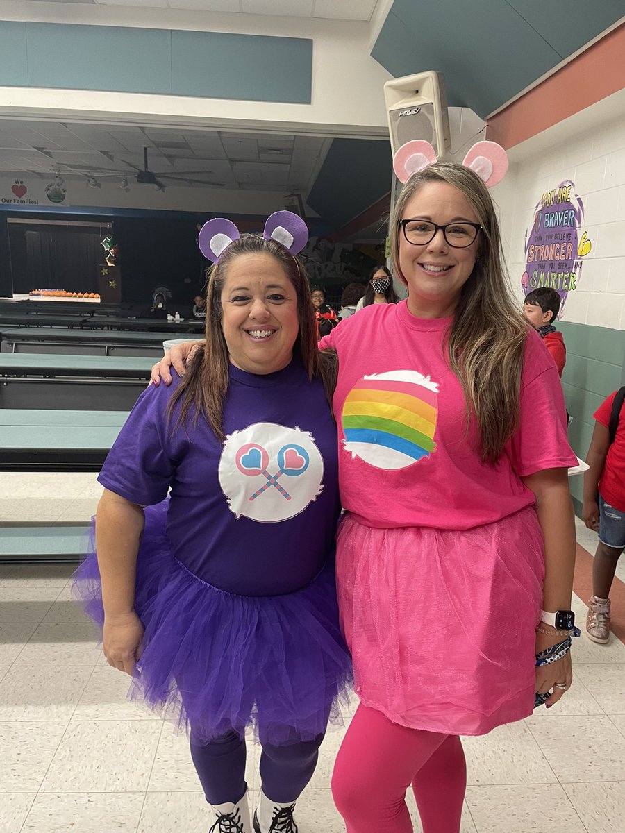 Care Bear Stare!!!! Not-Spooky helpers were ready to deliver a fun filled event!  Thank you everyone who helped support our annual Not-So-Spooky literacy night! <a href="/carrieadevaney/">Carrie Devaney</a> <a href="/marchellethms/">Marchelle Thomas</a> <a href="/lowercaseT_2020/">Darlene Tufariello</a> <a href="/JamieRob06/">Jamie Robinson</a>