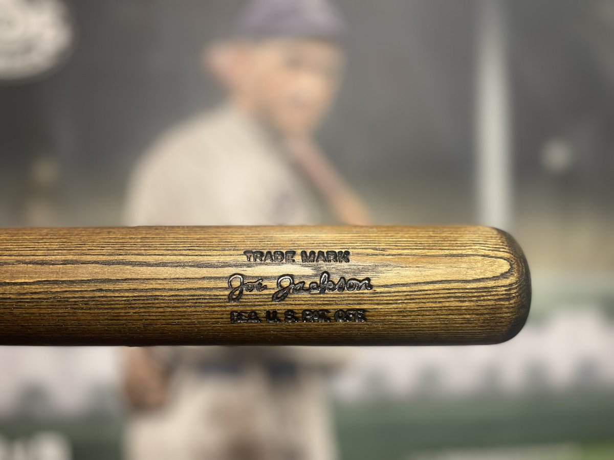 The bat leaning in the corner? It's Joe's J13 model from <a href="/sluggernation/">Louisville Slugger</a>.

We sell them in our museum. On 10/30, I'll use one in our Vintage Base Ball game against the <a href="/tycobbmuseum/">Ty Cobb Museum</a> in Royston, and we'll auction it off afterward.

All proceeds will go toward our literacy efforts.
