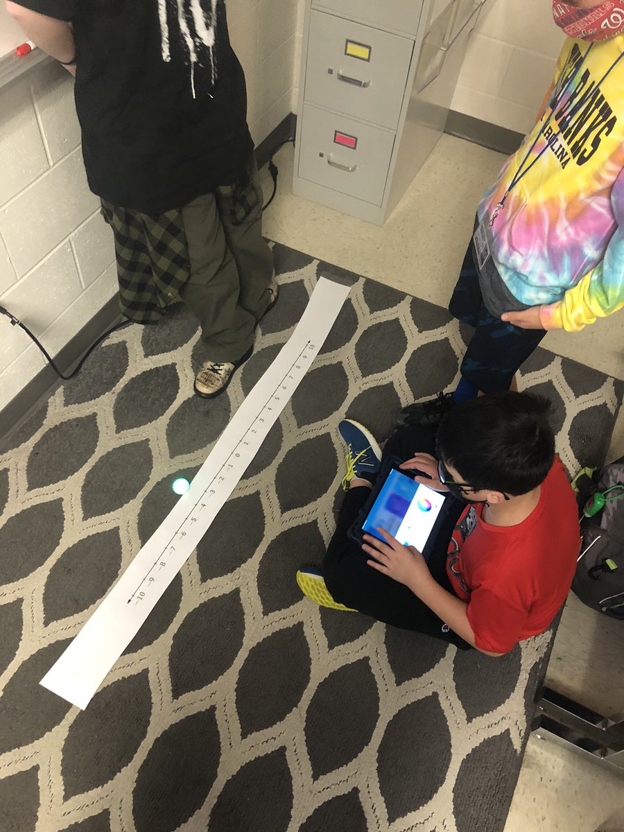 MrsDiamondLCPS's tweet photo. Modeling integer addition on the number line with #Spheros @JML_MS_Official https://t.co/ZLxIqD3HD5