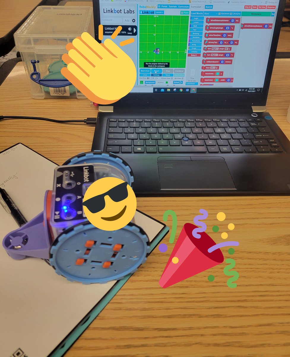 AnastasiaPosts's tweet photo. I just finished my RoboBlockly training, and it was great! I love the possibilities this interactive math, CSTEM, and Robotics program offers our mathematicians. This is a great opportunity for our scholars. #roboblockly #barobo #edtech #CSTEM #csufedtech #GirlsWhoCode https://t.co/Dbq3Vt0EzH