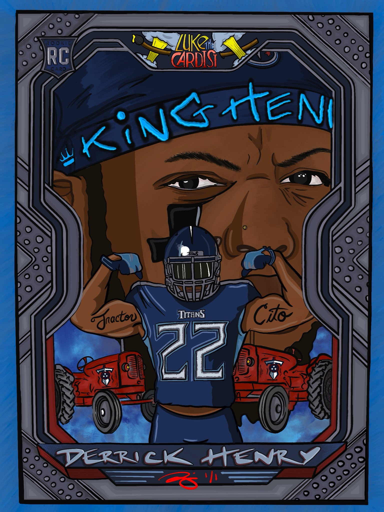 Luke the Cardist on Twitter: "NFTS are HERE!!! 💎💎💎 TRACTORCITO Derrick  Henry NFT from THE CARDE$T COLLECTION is live NOW!!! 🤘🏻 Upon purchase of  this one of one beauty, one lucky collector