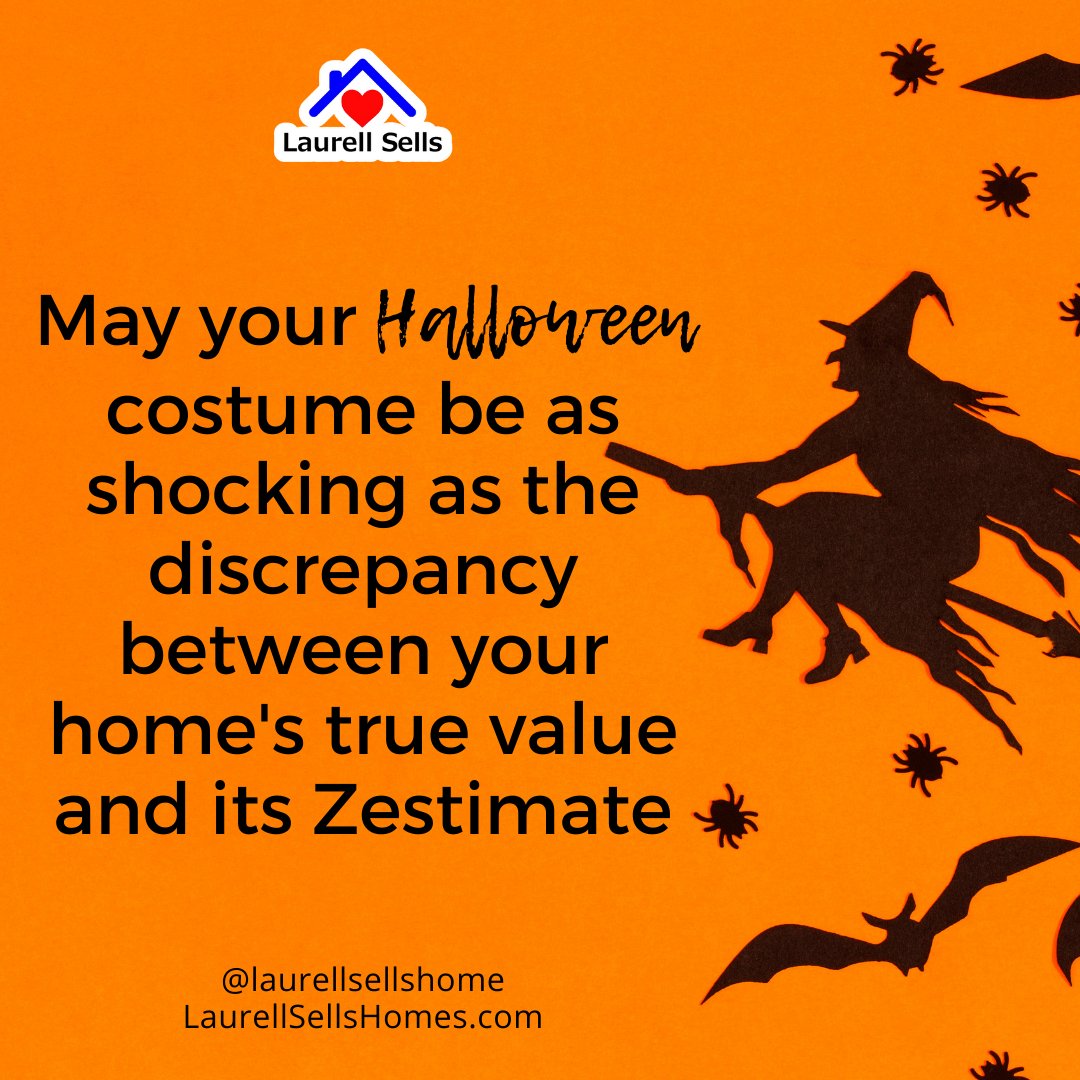 laurellrichey's tweet image. HAPPY HALLOWEEN! Let me help you know the value of your BOO-tiful home!

#halloween2021 #bootifulhome #realestate #zestimate #spooky