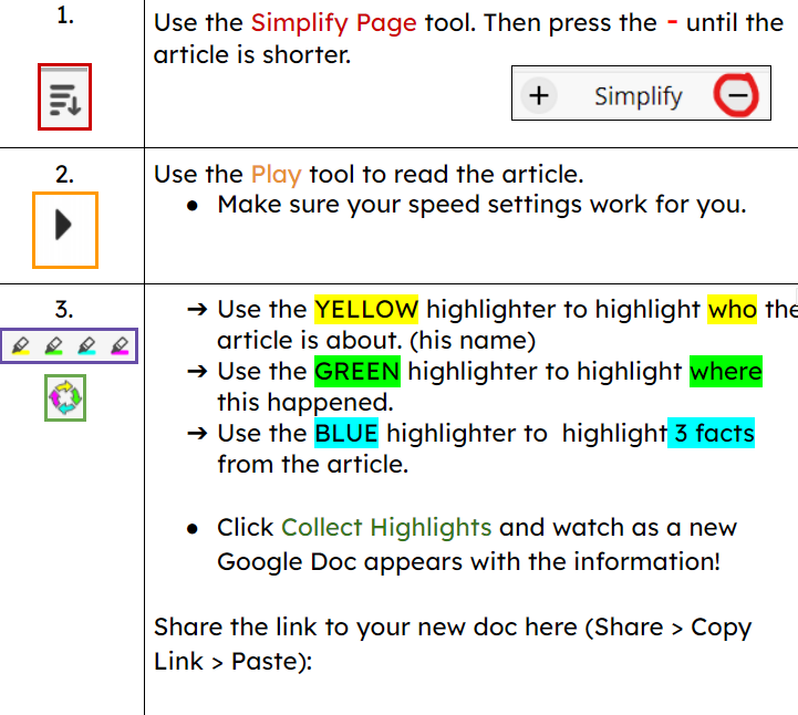 When you take a peek at the Hapara Workspace that has been created for your students by your Assistive Tech. Mentor for next week and get excited! What an engaging way to practice using the tools of Read & Write! 🥳 @WawrynEd @OCSBSpecEd @texthelp #ocsbATM #accessibility