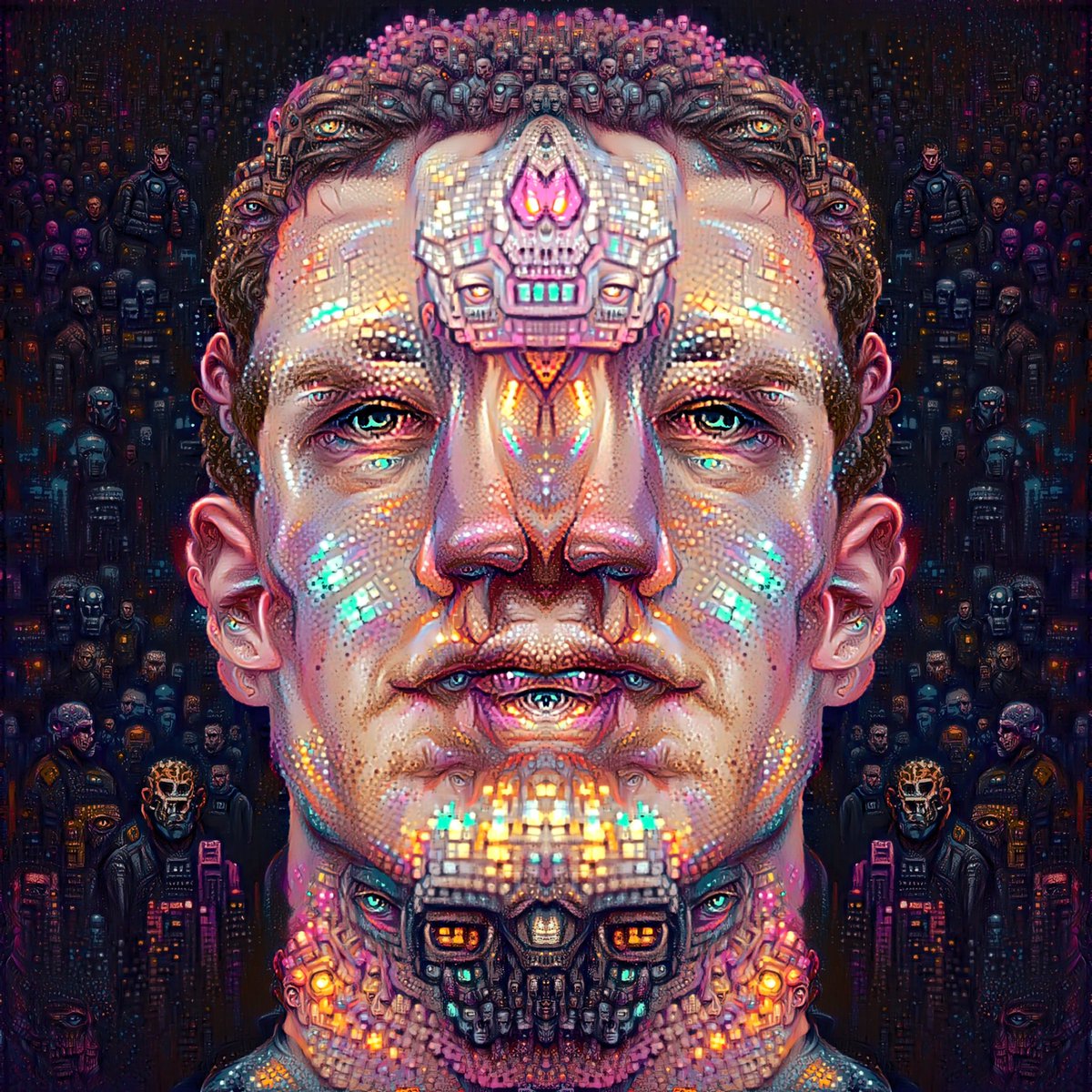 “ZUCC: Harvester of Brains” by HeavensLastAngel 

beyond man.. beyond machine… this is what he strives to become 

#generative #Metaverse #meta #zucc
