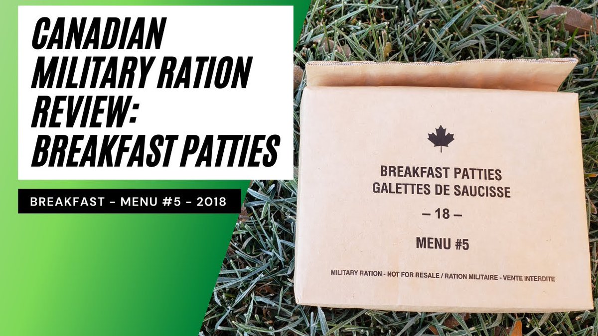 dc__outdoors's tweet photo. It's been a while, so it's time to share a video of me eating old army food. This week I tried this breakfast Canadian Military Ration from 2018. This one was breakfast Patties.

Watch by clicking on the link in my biography.

#dcoutdoors #snacksquad #teamsnacks  #rationreview https://t.co/j1HJe07LuX