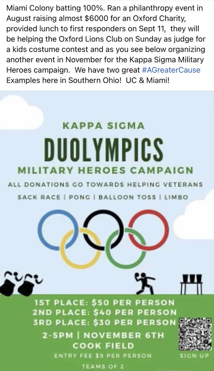 WesBrenoh's tweet photo. Proud of our Kappa Sigma members in Southern Ohio.  They are setting a great example of Service on their campuses. #AGreaterCause #MHC #AEKDB https://t.co/M06rcq5lwB