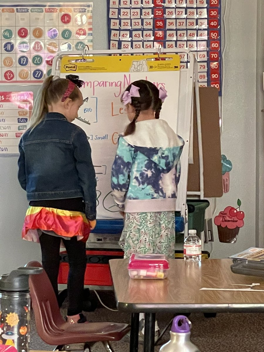 This friend has been absent the past few days &amp; this morning when she walked in she noticed our new math anchor chart. This sweet girl walked over to the anchor chart where she was standing and started to explain what we’ve been learning in math. 🥰#happyteacherdance #granburyisd