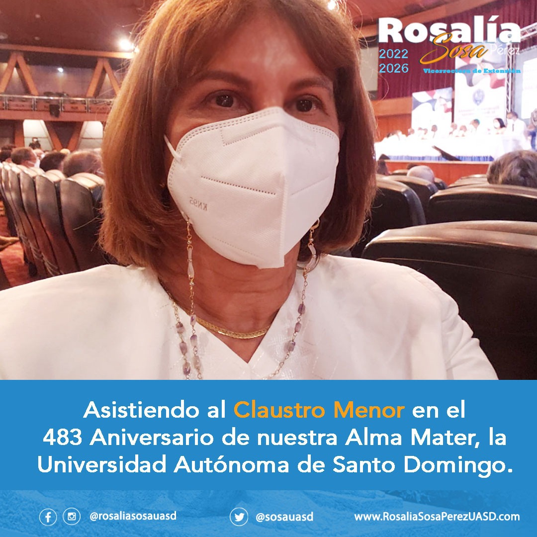 SosaUasd's tweet photo. Asistiendo al Claustro Menor en el 483 aniversario de nuestra Alma Mater, la Universidad Autónoma de Santo Domingo.
#RosaliaSosa
#RosaliaSosaViceExtension
#RosaliaSosaUASD https://t.co/BbIC1p7r5W
