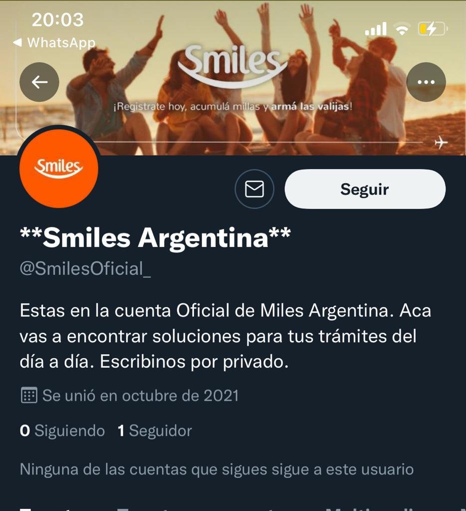 Atenti muchachos, 

🛑CUENTA TRUCHA DE SMILES

👇👇👇👇
@SmilesOficial_   
👆👆👆👆

Me tiene bloqueado así que no lo puedo ver

Pero la comunidad es más fuerte que estos pobres ladronzuelos de cuarta

OJO, NO PASAR CLAVES NI DATOS NI NADA
-denunciar
-bloquear
-ignorar