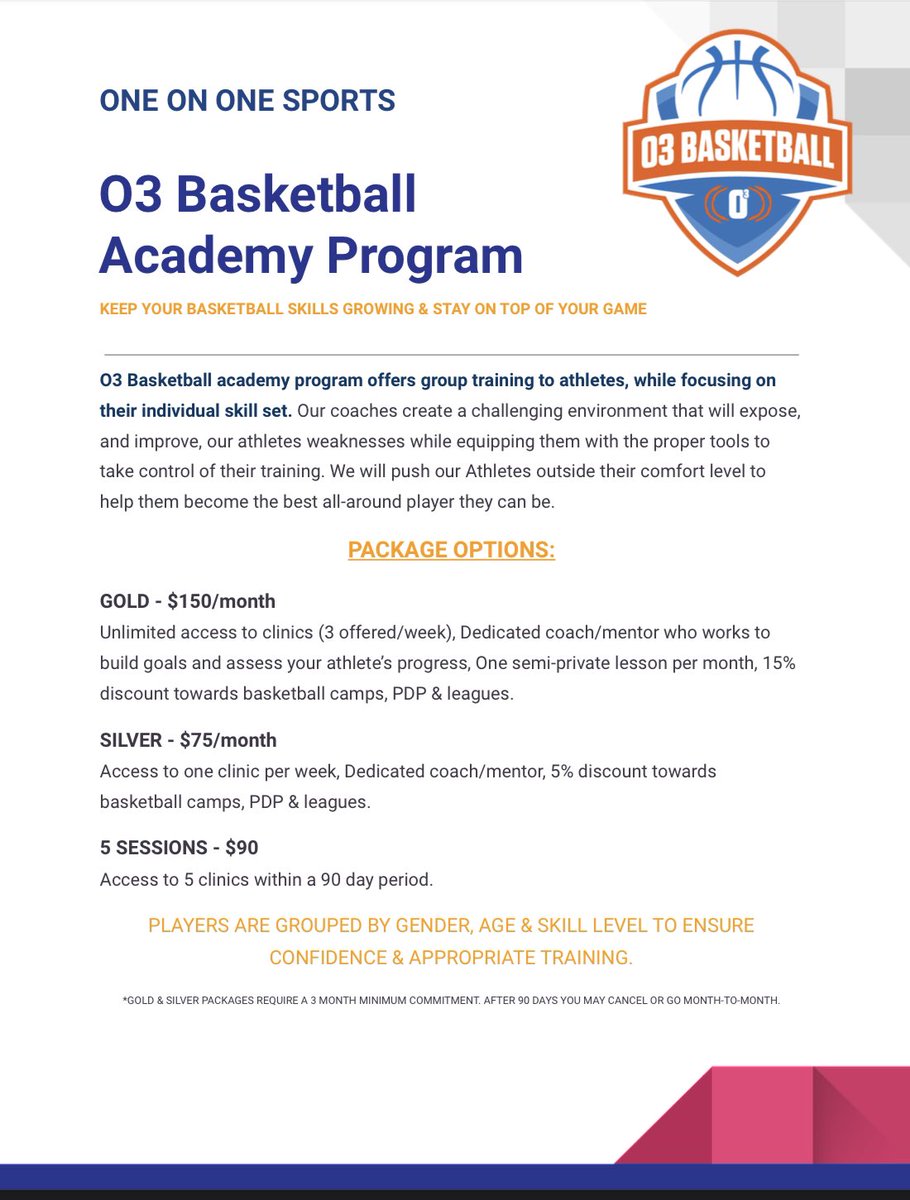**ATTENTION** 
O3 is now offering an ALL NEW-GIRLS ONLY Academy!! This is HUGE for O3! Hurry up and contact Rachel Canen to sign up before spots are filled! rachel@1on1-sports.com