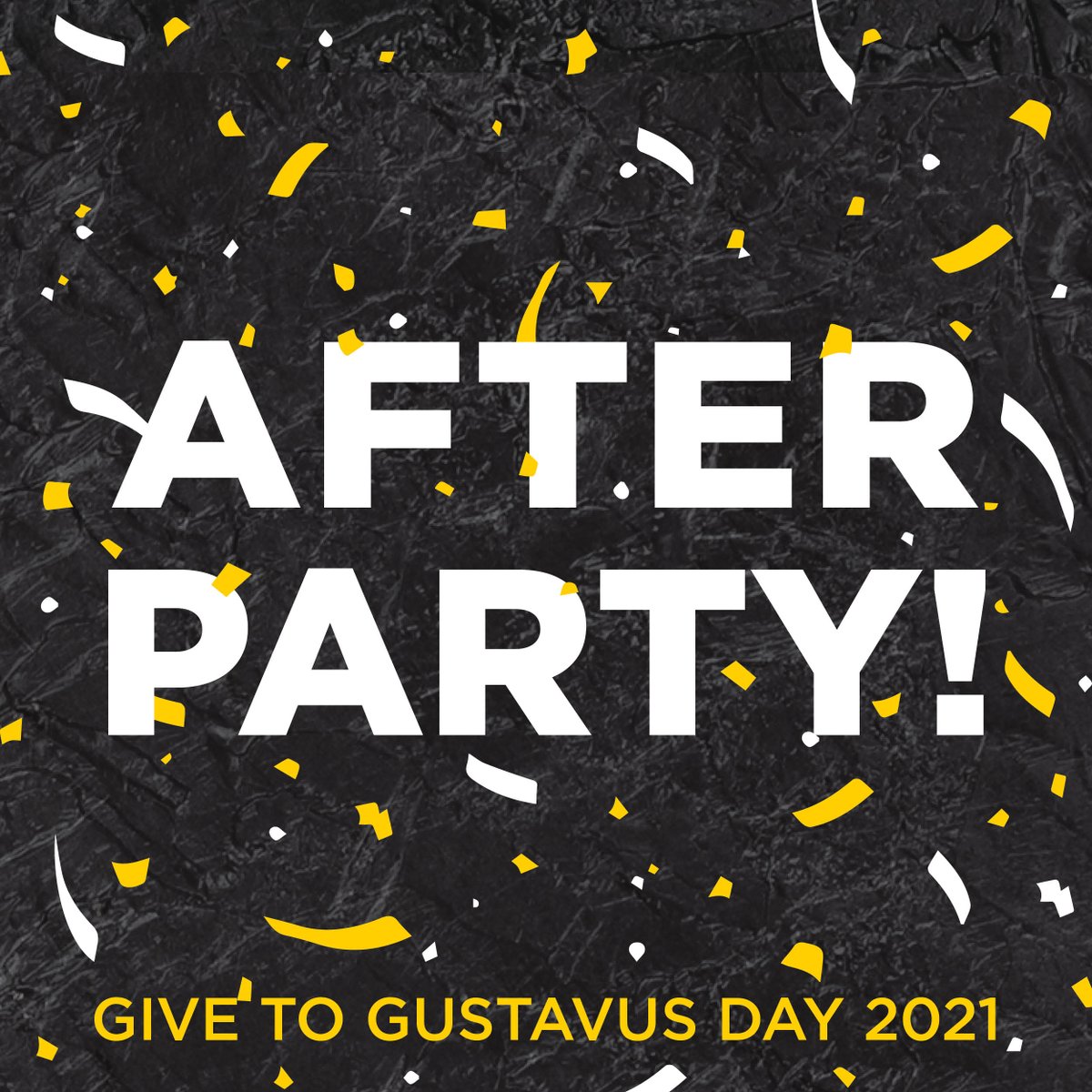 There is still time to give for Give to Gustavus Day! If you've already given, check your email for a link to the Zoom After Party-starting NOW! Join us for suprise segments hosted by Gusties near &amp; far. If you haven't yet given, visit gustavus.edu/giving/givetog…