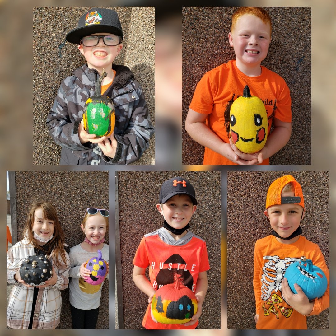 Mrs Daley Twitter Tweet: Pumpkin projects complete! Students proudly carried them home after asking for multiple photo ops and sharing of their creative process with others. 

I love kids. And smiles on kid faces. 🎃🥰

@JarvisJets @GEDSB 
#weareallartists #wellbeing #sunshineandsmiles https://t.co/mUbG7CYHtI