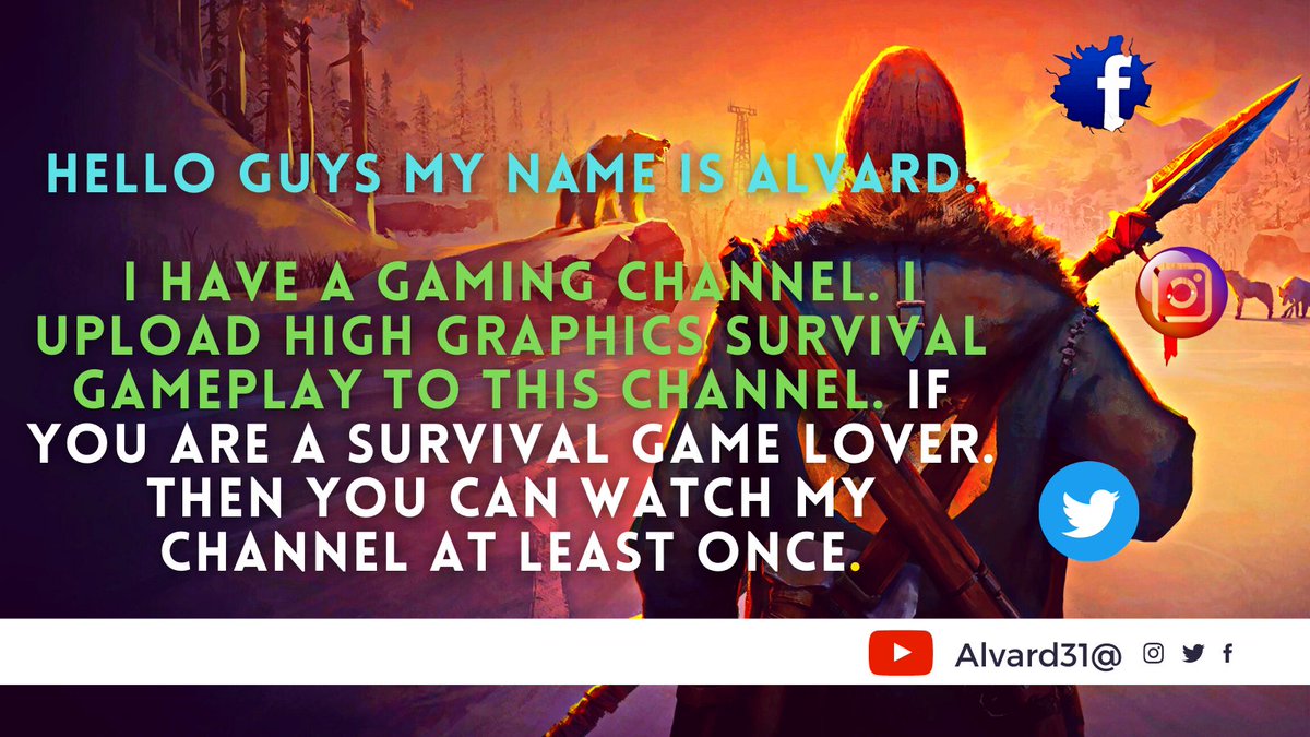 Alvard31's tweet photo. Visit my Channel and Enjoy:https://t.co/kMNLGyyczQ

#gameplay  #alvard #pcgamer #survivalgames,#survival #game,#456 #survivalgame,#best https://t.co/qFTRXONLF9
