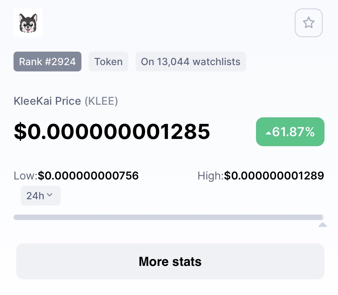 lifebyprincess's tweet photo. Let’s go $KLEE !! 🔥 @KleeKaiETH @KleeNation1 https://t.co/090nqvK5EV