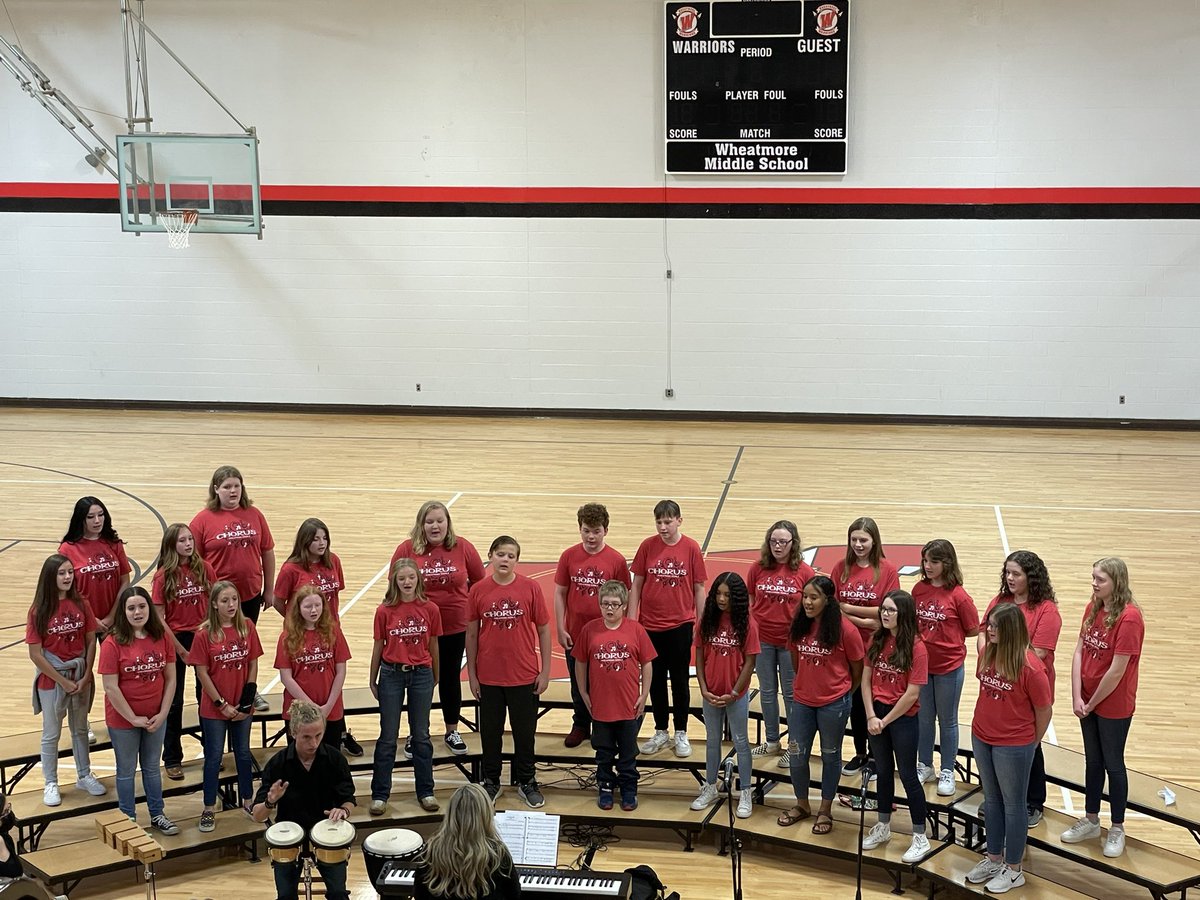 wheatmoremiddle's tweet photo. Amazing job by the WMS Choruses this evening presenting their Fall Concert! It was so great to family and friends fill the gym to support the arts in our schools! Beautiful music! #TheWarriorWay https://t.co/hfk6Uvkiiw