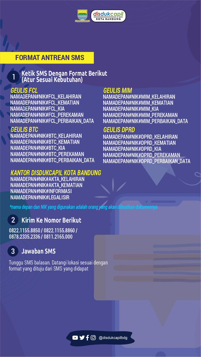 bdg_dukcapil's tweet photo. Wargi Bandung, Sehubungan dengan penerapan SIAK Terpusat maka pada hari Jum’at tanggal 29 Oktober 2021 Pukul 00.00 WIB, seluruh layanan online melalui aplikasi Salaman, Pemuda, dan e-PunTEN dinonaktifkan, dialihkan ke tatap muka sesuai info d gmbr. https://t.co/fhjW7Tm14O