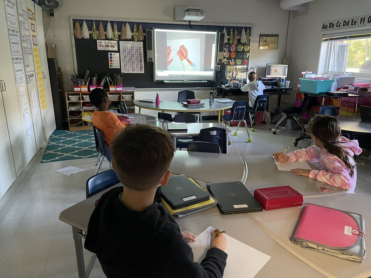 MeganScotto's tweet photo. What better way to celebrate your birthday than sharing your passion with classmates. This birthday boy lead a guided drawing of a dragon.  @TisdaleSchool #selfdirected #enhancingthestudentexperience https://t.co/82xPR1qndU