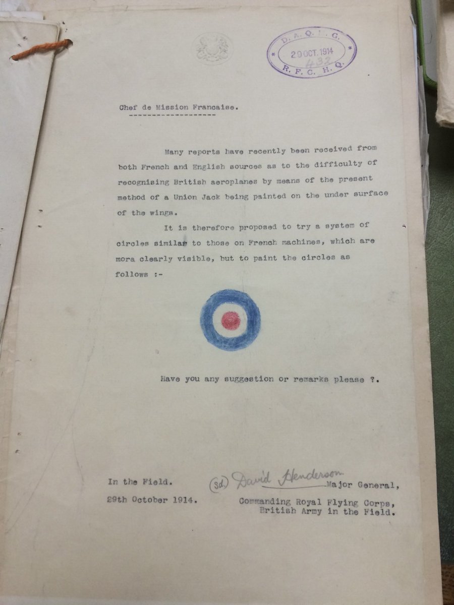 #OTD 1914, the suggestion to use a roundel on British aircraft was raised. #roundel #ww1history #AvGeek #avgeeks #WWI #aviationgeek #aviationhistory #raf