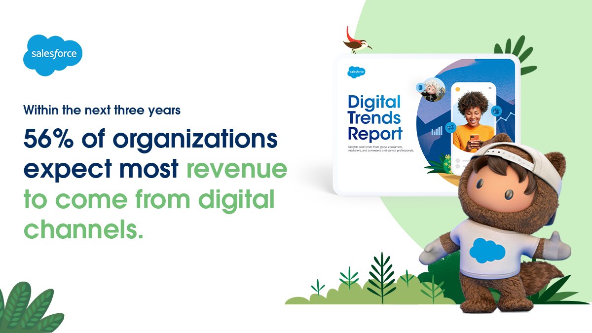 CommerceCloud's tweet photo. Show me the money. π°
56% of organizations polled expect most of their revenue to come from digital channels. Are you prepared? Learn this and more from the @Salesforce #DigitalTrendsReport here:
https://t.co/qUju1sEnZH https://t.co/05rKG7SKW0