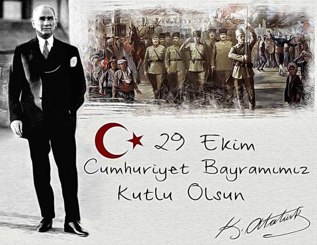 TÜRK Milletinin karakterine ve adetlerine en uygun olan idare, CUMHURİYET idaresidir..🇹🇷

Gazi Mustafa Kemal ATATÜRK 

#29Ekim 
#29EkimCumhiyetBayramı 
#AtatürkünYoluCumhuriyet