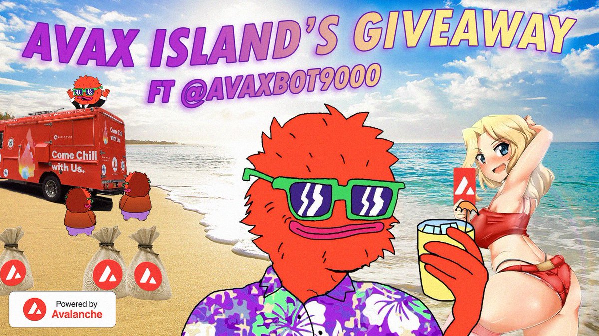 🔥🏝 #AVAX ISLANDS GIVEAWAY! 🏝🔥

We're only FOUR (4) days away from #Avalanche Islands release date!
To celebrate we've decided to GIFT 2 FREE ISLANDS for 2 lucky winners! 🎁

To participate:
• Follow <a href="/IslandsOfAvax/">Islands Of AVAX 🏝🔺️| stake your islands today!</a> 
• RT &amp; LIKE this tweet! 👍
• Tag 2 Avangers

Good luck! 💕
