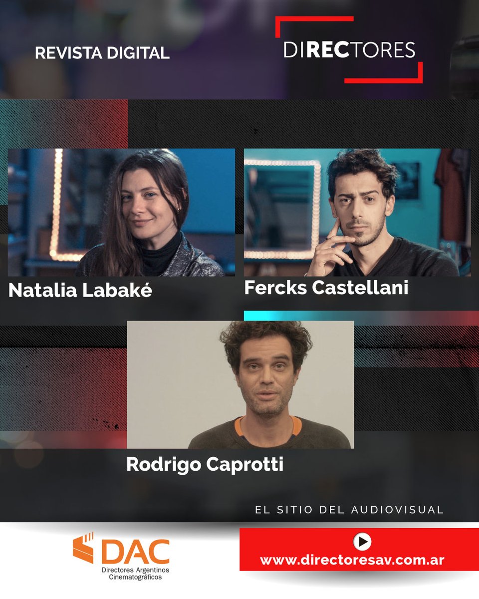 dacdirectores's tweet photo. 🎉 ¡Ya salió el nuevo Programa Directores!

🎬 Con entrevistas a Natalia Labaké, Fercks Castellani y Rodrigo Caprotti

📲 Míralo en https://t.co/Bar8Qx6b01

#directoresav #programadirectores #cineargentino https://t.co/DMfdG58ERx