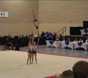 Grange_Academy1's tweet photo. Huge congratulations to Grange Academy S5 pupil Rebecca Dickson and her fellow gymnastic teammates, Lily McBride (St Joseph's) and Anna Reid (Gargieston Primary) who won GOLD 🥇🥇🥇at the South Tyneside International Cup over the weekend. Fantastic result! https://t.co/QJDz4PWbYE