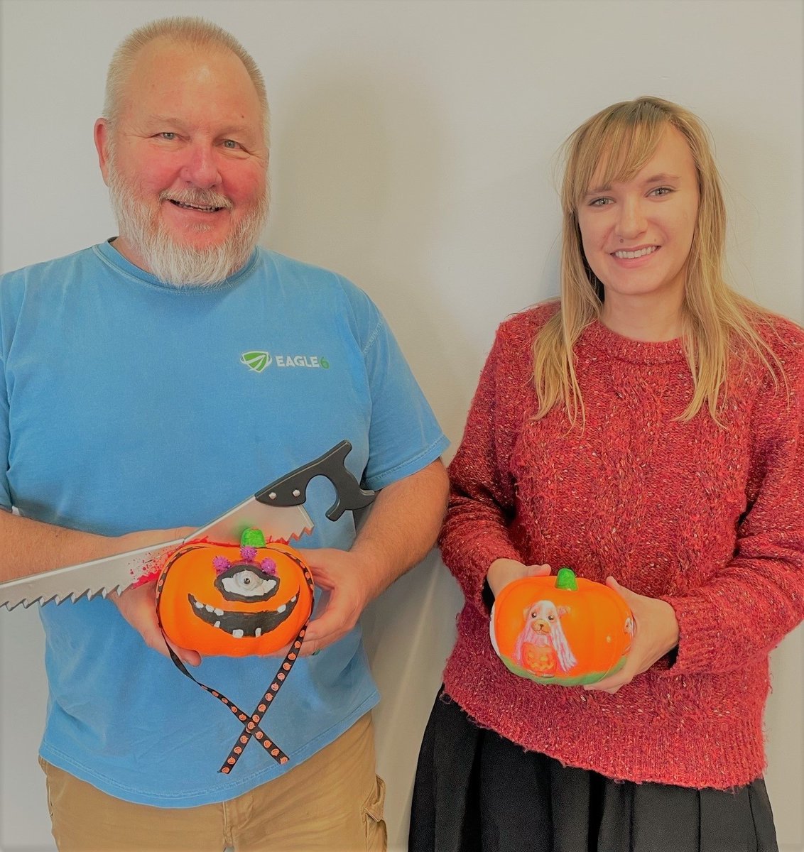 officialEAGLE6's tweet photo. The EAGLE6 team is officially ready for Halloween after our costume and pumpkin decorating contest!🎃 https://t.co/NfGvKdgqSU