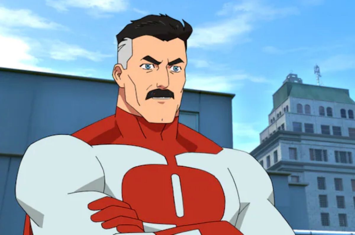 iamalmostlegend's tweet photo. Mitt Romney looks like a low-budget Omni-Man more than Ted Lasso. https://t.co/UV8N8jh7RQ