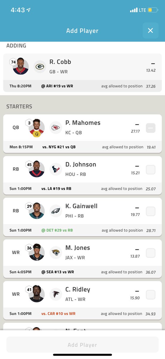 official_mike3's tweet photo. @NFLFantasy @kimmichex @adamrank @MichaelFFlorio @Bridgestone cobb or jones? https://t.co/hcyeEKzysx
