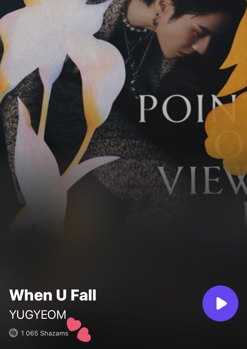 yugyeomcharts's tweet photo. [SHAZAM]

‘When U Fall’ by YUGYEOM has surpassed 1,000 shazams! 🔥

🎧 https://t.co/oQPocoGnoz

-
#WhenUFall #PointOfViewU   
@yugyeom #유겸 #YUGYEOM   
@AOMGOFFICIAL #AOMG 
@GOT7Official #갓세븐 #GOT7 https://t.co/Xp692IRzoY