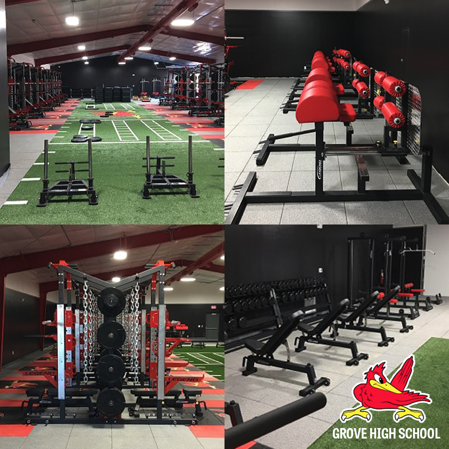 Legend_Fitness's tweet photo. Grove High School built a new #WeightRoom with #LegendFitnessUSA. It's full of top-notch #StrengthEquipment and #TeamSpirit! Check out this #ShowcaseSpotlight now at https://t.co/4gt2mE4CP3 https://t.co/SSadC98lzg
