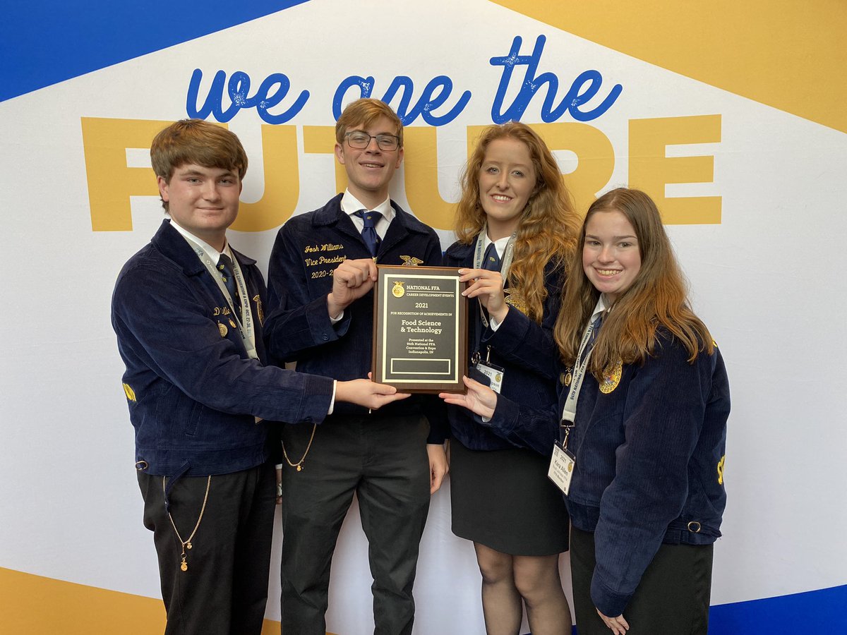 Shelby Robertson (@shelbybireley) on Twitter photo Congratulations to the <a href="/sjhs_ffa/">South Johnston FFA</a> Food Science Team for their 7th place finish here at the National FFA Convention!
Josh & Kara were Silver Finalists, Morgan was a Gold Finalist & Adam has placed in the top 10 individually. Official placing to be announced tonight! <a href="/SJHSTrojans/">SJHS Trojans</a> Congratulations to the <a href="/sjhs_ffa/">South Johnston FFA</a> Food Science Team for their 7th place finish here at the National FFA Convention!
Josh & Kara were Silver Finalists, Morgan was a Gold Finalist & Adam has placed in the top 10 individually. Official placing to be announced tonight! <a href="/SJHSTrojans/">SJHS Trojans</a>