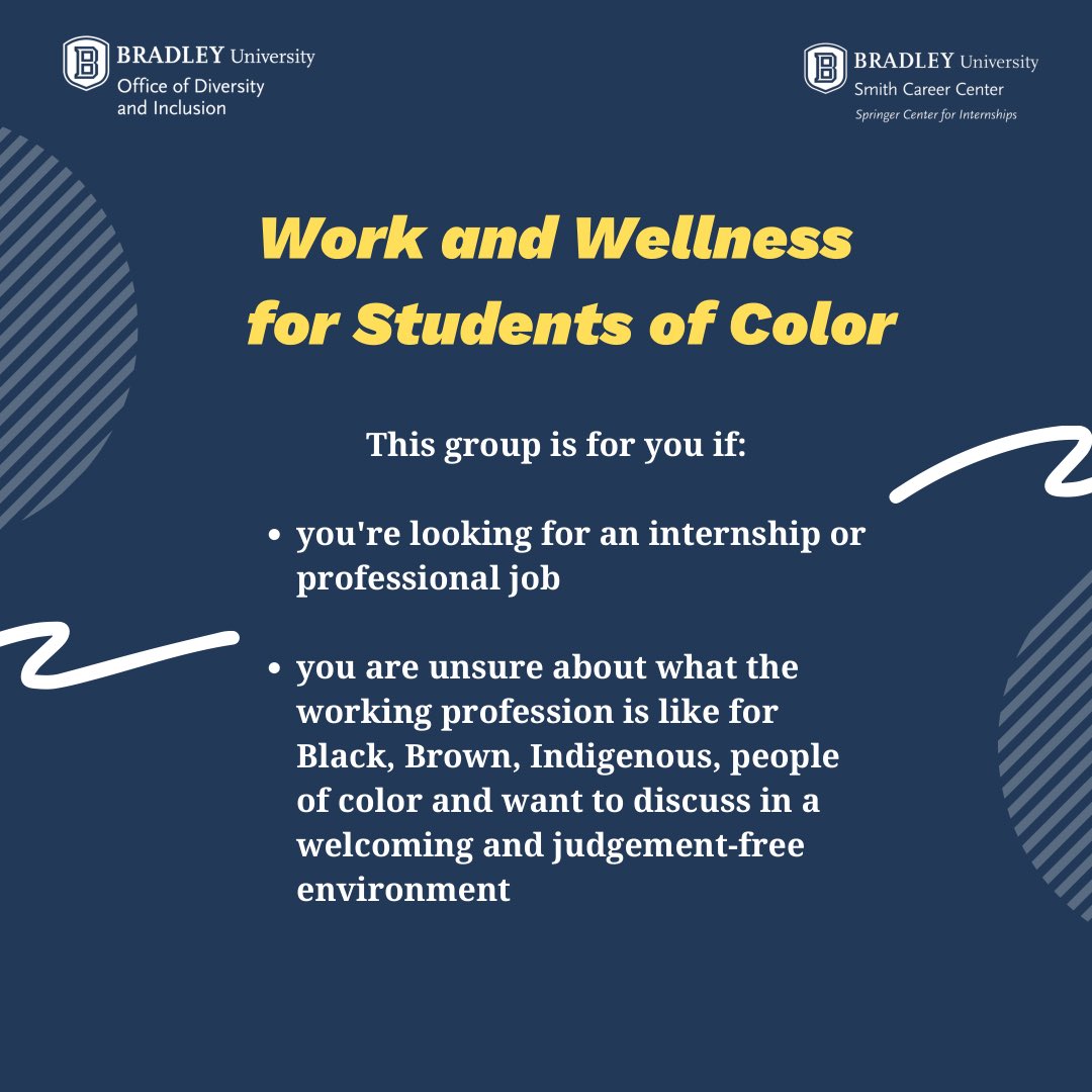 buinclusive's tweet photo. We are partnering up with @BU_SCC to provide a Work and Wellness group for students of color. Our first session is a week from today! https://t.co/J9zBrMyvqY