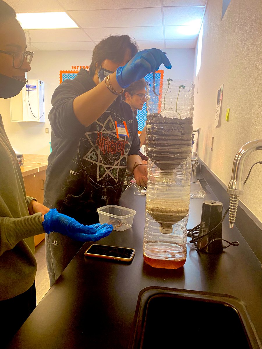 MLerma_PHHS's tweet photo. Spartan APES students adding detritivores to their ecocolumns and feeling a bit sluggish about it, ha!🪱🍂🪲🌱 
#PHHS #Spartan #APES https://t.co/CDaZLqL1NC