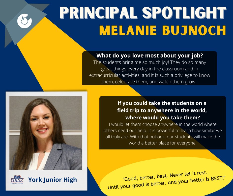 ConroeISD's tweet photo. 💡 PRINCIPAL SPOTLIGHT 💡
Shining a spotlight on another great principal in the Grand Oaks Feeder during #NationalPrincipalsMonth! Melanie Bujnoch has been a principal for 3 years in Conroe ISD and is currently principal of @YorkJHCISD. https://t.co/ebrJFzCZgV
