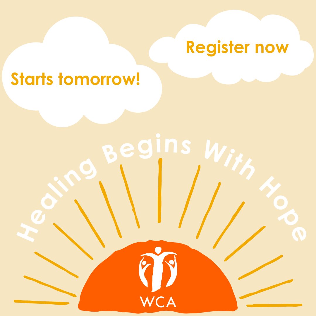 WCA_Boise's tweet photo. Healing Begins with Hope starts tomorrow but it's not too late to register for this free virtual event. Be the hope in our community and don't miss out on this unique opportunity to learn more about the WCA's services.  Register here: https://t.co/RMfiyQcrgW #HBWH2021 #BeTheHope https://t.co/Q6B5TvGIGn
