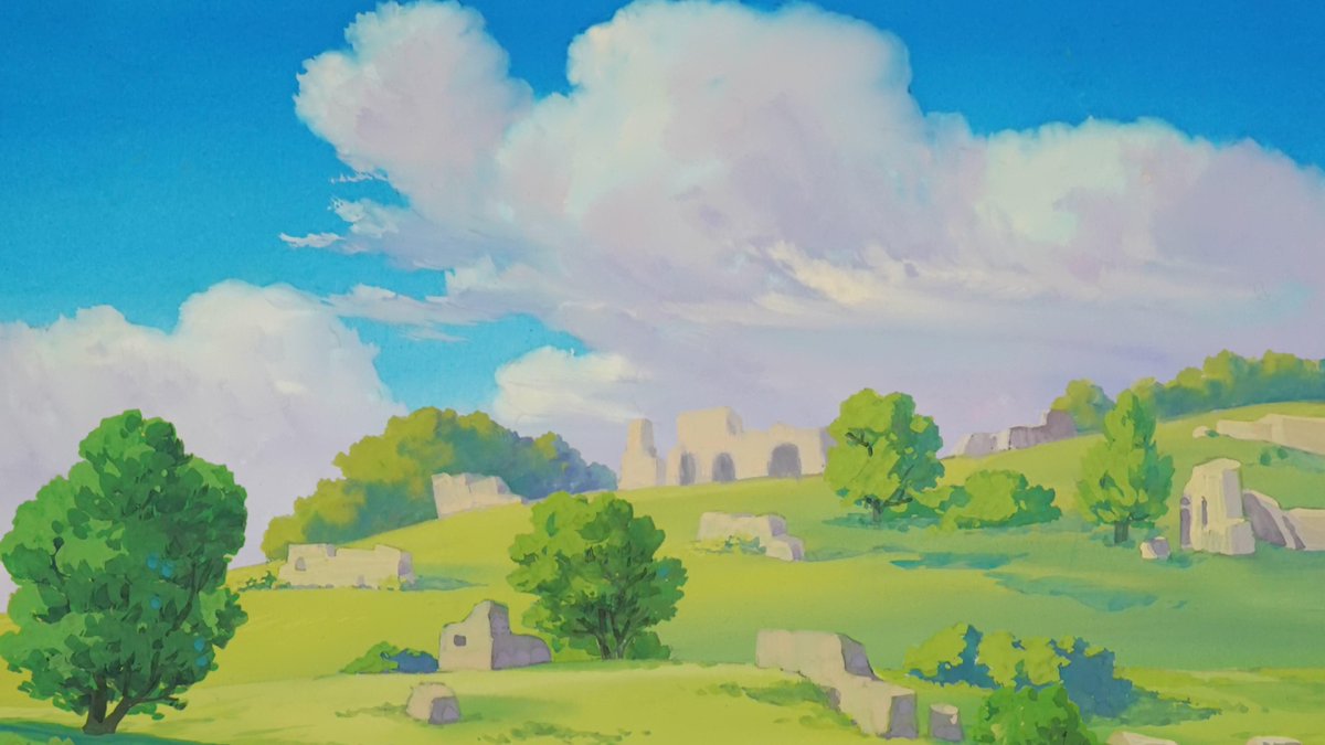 Yuyucow's tweet photo. Yuji Kaneko's art direction on Ousama Ranking is obviously pleasant to the eye, and most importantly for an adventure series, excels at stimulating the imagination. Aoshashin's backgrounds give unique texture to all locations &amp; manage to suggest more detail than there already is https://t.co/B7QhNzPxyO