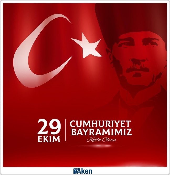Ulu önder Mustafa Kemal Atatürk ve silah arkadaşları ile büyük Türk ulusunun kurduğu Cumhuriyetimiz 98 yaşında! 29 Ekim Cumhuriyet Bayramımız kutlu olsun! #29Ekim #29ekimcumhuriyetbayramı #akencevre 🇹🇷🇹🇷
