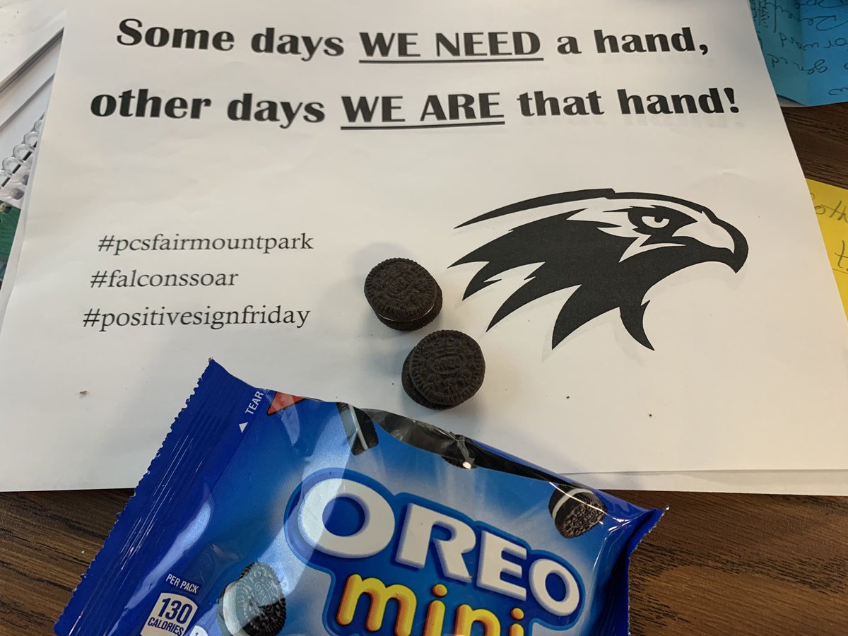 sigmakappagirl's tweet photo. When you need a little kindness after a long day😁@MrAkapnitis ##pcsfaimountpark #falconssoar #positivesignfriday #fairmountparkrocks @my_pcs https://t.co/WXjwf0dVDS